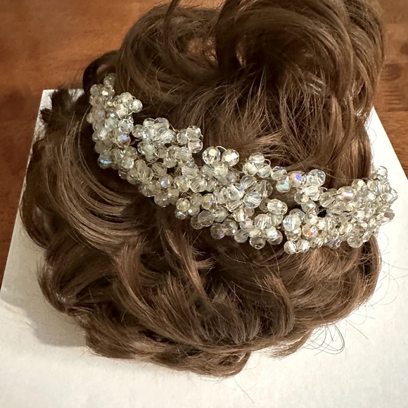 Crystal tiara custom handmade not used.